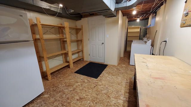 Storage, shelving and laundry facilities