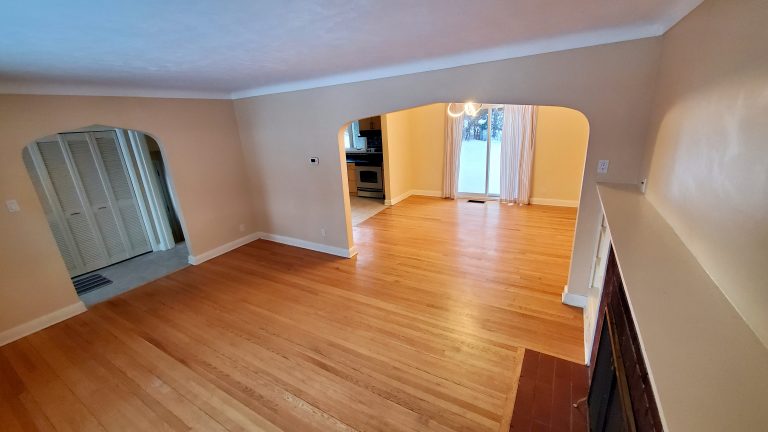 Living and dining room view