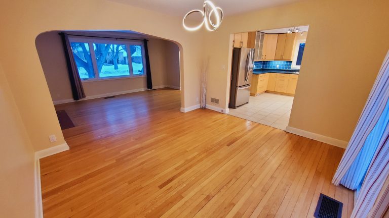 Dining room with kitchen